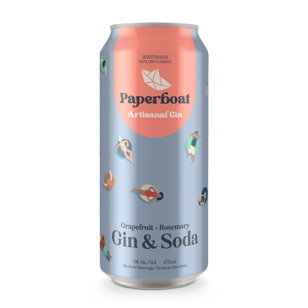 Paper Boat Gin & Soda - Grapefruit + Rosemary